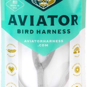 Aviator Bird Harness And Leash - Silver - XX-Large