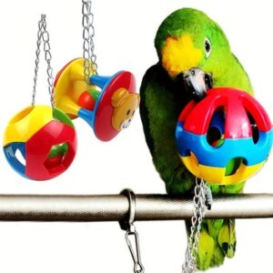 Interactive Plastic Bell Toy for Pet Birds